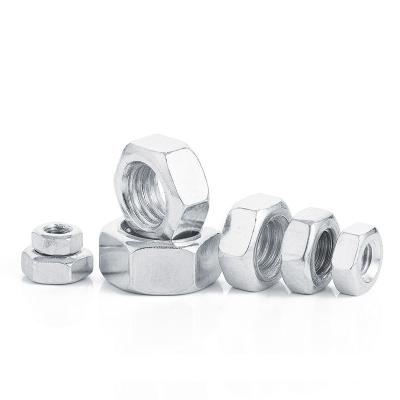 China Heavy Industry Galvanized Carbon Steel M3 M4 M5 M6 M8 M10 M12 M14 M16 M18 M20 M22 Hex Hex Nuts for sale