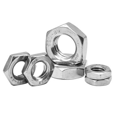 China M3 M4 M5 M6 M8 M10 M12 M14 M16 M18 M20 Heavy Industry DIN439 304 Stainless Steel Hex Nuts M3 M4 M5 M6 M8 M10 M12 M14 M16 M18 M20 for sale