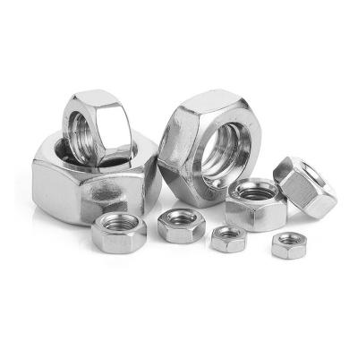 China 304 Stainless Steel A2-70 M2 M3 M4 M5 M6 M8 M10 M12 M14 M16 M18 M20 M22 M24 M30 Hex Hex Nut Heavy Industry DIN 934 for sale