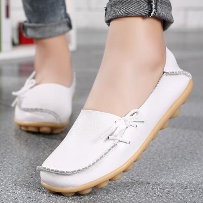 China Fashion Trend Women Moccasin Loafers PU Leather Flats Casual Ladies Slip On Big Size Mother Shoes for sale