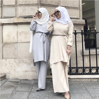 China LR284 strappy muslim dress set islamic clothing S-XXL for sale