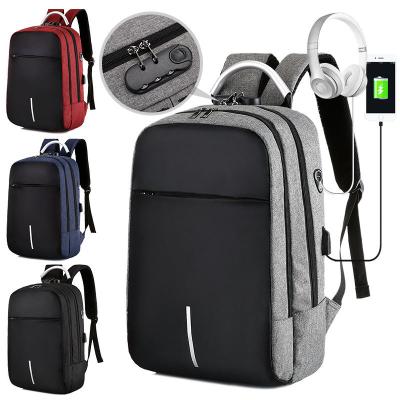 China With USB 2022 Stylish And Simple Backpack Computer Bag For Men Waterproof Travel PC Backpack Laptop Shoulder Bag for sale