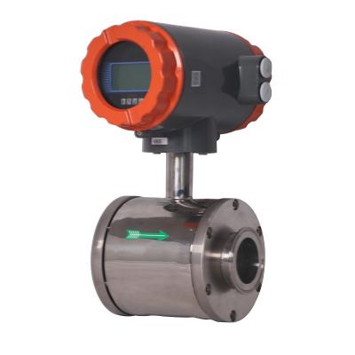 China PTFE Manufacturer Direct Selling High Precision Sanitary Stainless Steel Flange Connected Electromagnetic Flowmeter for sale