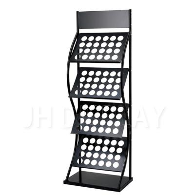 China ODM or OEM both available multi-layer floor metal newspaper and magazine display racks for sale