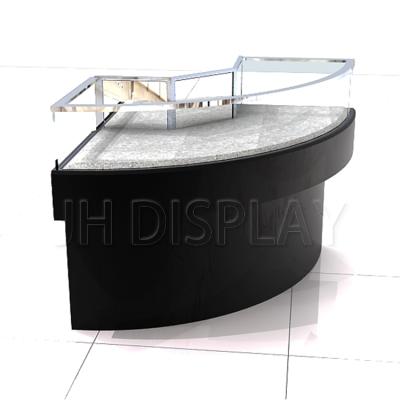 China Custom Wooden Glass Jewelery Showcase Supermarket Retail Jewelry Cabinet Jewelry Display Case for sale