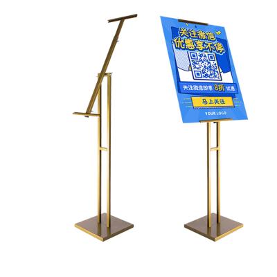 China Menu Display Stand Customized Adjustable Metal Frame Advertising Display Stand for sale