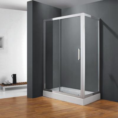 China Quiet Operation / Easy Clean Square 10mm Custom Tempered Glass Sliding Shower Enclosure Square 10mm Custom Tempered Glass Shower Enclosure for sale