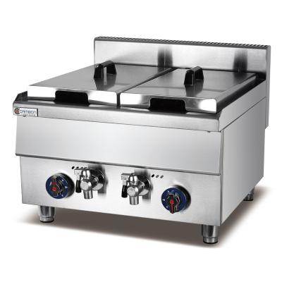 China Hotels Campbon Kitchen Equipment Gas 2 Tank Fryer K6012R for sale