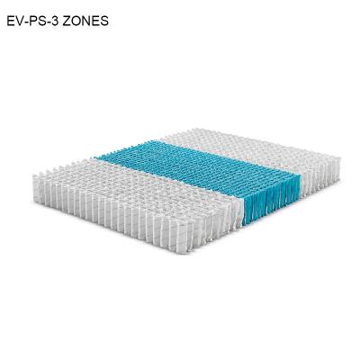 China High Quality Hypoallergenic Vacuum Compressed Double Rolled Single Zone King Size 3/5/7 Queen Zone Pocket Coil Spring Unit For Mattress for sale