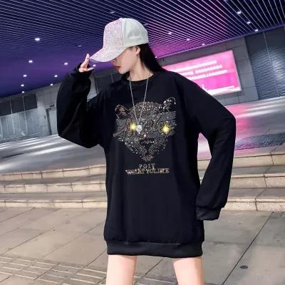 China Autumn Hot Sale Women Spring And Sleeve Mid Length Long Cotton Breathable Fashionable Loose Casual Sweater for sale