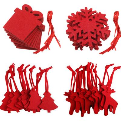 China Eco - Friendly Felt Fabric Crafts Red Hanging Decoration Pendant For Christmas Tree Party for sale