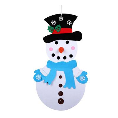 China Eco-friendly Christmas Tree DIY Felt Christmas Decoration Ornament Craft Kits Hanging Decoration Felt for sale