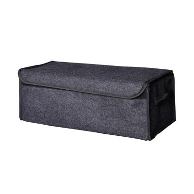 China Eco-friendly Portable Auto Travel Car Trunk Organizer Soft Felt Folding Toolbox Trunk Storage Bag for sale