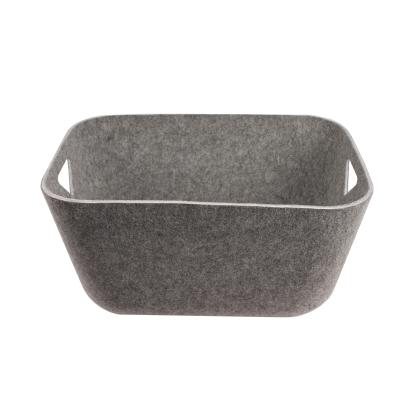 China Viable Wholesale Plastic Fiber Felt Organizer Polyester Firewood Felt Storage Basket For Sale for sale