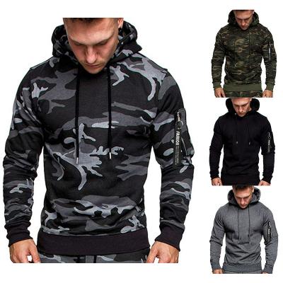 China new foreign trade men's fashion autumn and winter men's hooded Anti-wrinkle sweater camouflage men's jacket trend for sale