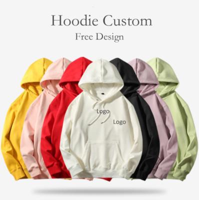 China 300g 85% Cotton 15% Polyester 300g 85% Anti-pilling Mens Knitted Logo Hoodie Pullover Solid Color Tops Custom Work Clothes Casual Sweater for sale