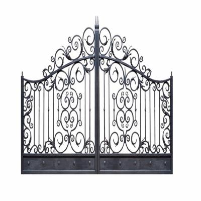 China Modern Royal Style Painted Wrought Iron Driveway Gate for sale