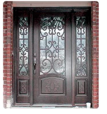 China Modern European Style Square Top Cast Iron Single Door With Left Hand Opening Design for sale