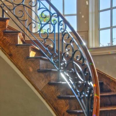 China Home Interior Customized Nice House Design Wrought Iron Stairs Handrail for sale