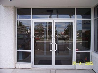 China Water-proof& air-proof& sound insulation & Aluminum Commercial Store Front Heat Insulation Office Glazing Doors for sale