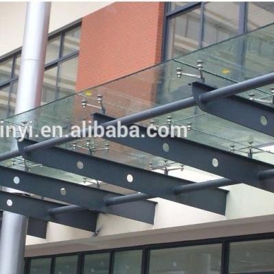 China Commercial Architecture Transport Building Curtain Wall Glass Canopy for sale