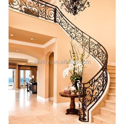 China Garden Fence Interior Wrought Iron Stair Railings / Fancy Iron Stairs Fencing Designs for sale