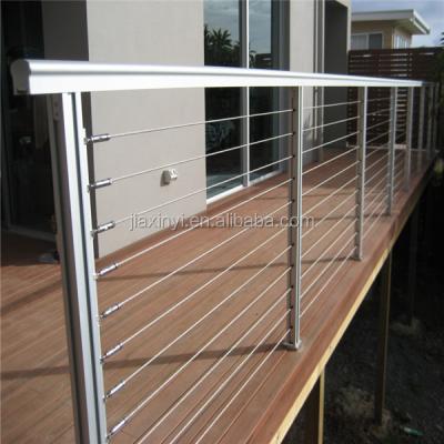 China Garden Fence Customized Design Stainless Steel Cable Fencing Wire Rope Railing For Balcony for sale