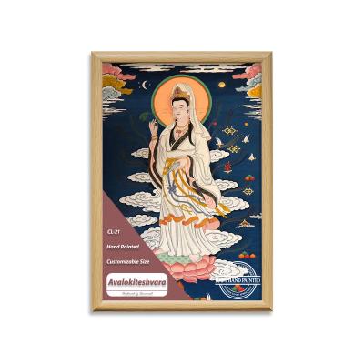 China 28 inch Traditional Avalokiteshvara Thangka Hand Painted Free Shipping for sale