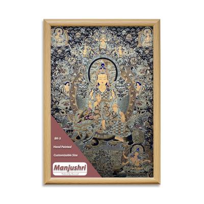 China Hand Painted 48 Inch Manjushri Thangka Traditional Collection Level Free Shipping for sale