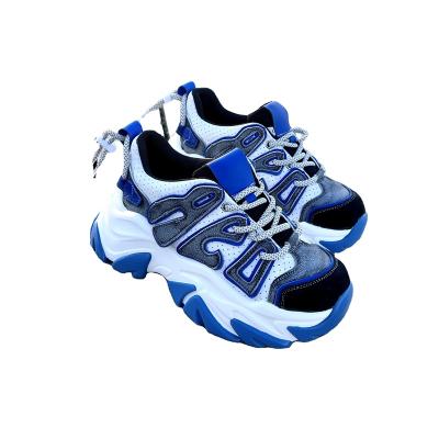 China Fashion Trend Women Sneakers Shoes Lady Leisure Shoes 2022 Spring Sports Lace Up Comfortable Increase Chunky Running Women Sneakers for sale