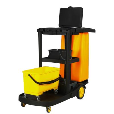 China Multifunctional Tool Cart Multifunctional Commercial Cleaning Cart With Cover for sale