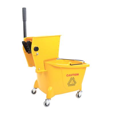 China Sustainable Industrial Broom Bucket with Kentucky Yellow Wringer for sale