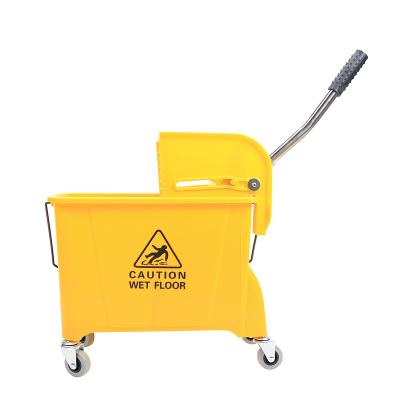 China Wholesale 20L Indoor Outdoor Mop Cleaning Bucket with Wringer Trolley for sale