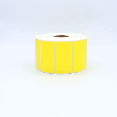 China Wholesale Yellow Barcode Thermal Sticker A6 Heat Sensitive Paper Adhesive Labels Sticker Paper Roll for sale