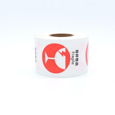 China High Quality Waterproof /oil-proof /Scratch Resistant Sticker Paper Heat Transfer Fragile Label 60x80mm for sale