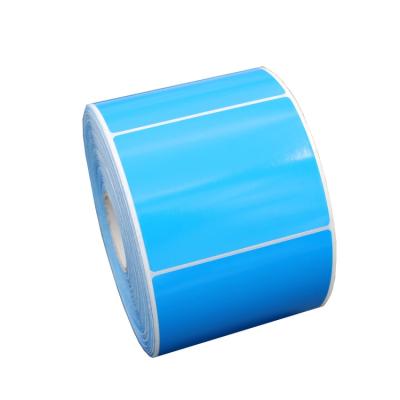 China Wholesale Barcode Blank Blue Barcode Custom Printing Direct Thermal Paper Labels Sticker Roll for sale