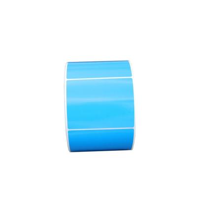 China Direct Thermal Barcode Sticker Paper Roll Label Printer Blue Sticker Paper 100x150mm for sale