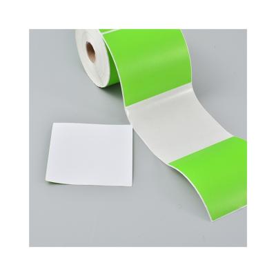 China Barcode factory wholesale labels thermal sticker a6 pure green paper sticker roll for sale