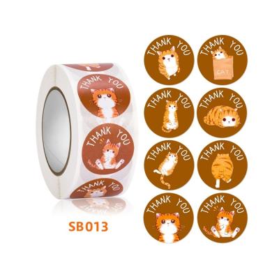 China Cartoon sticker wholesale packaging label stickers roll self-adhesive cartoon children cute animal cute sticker roll for sale