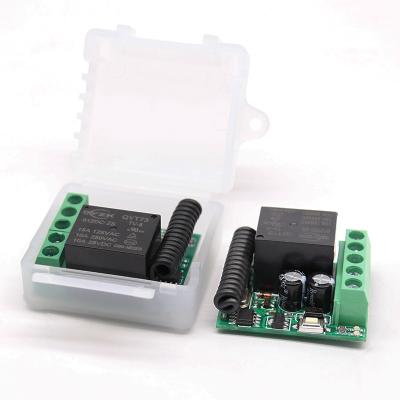 China Mini Wireless rf Switch Receiver 10A Relay Output Radio DC 12V 1 Channel Wireless Remote Control Receiver for sale