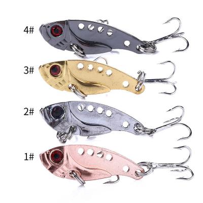 China Fishhook Bait Hooks Metal Iron Dish Lure Wholesale Fake Baits Black Long Range Sequins Bionic Hard Bait Hook for sale