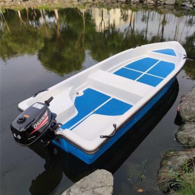 China Warter Sports Fiberglass Small Assault Boat Fishing Self-draining Water Tank Overlayer Thickened Boat With Engine Customizable for sale