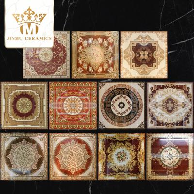 China Europe Retro Luxury Glazed Gold Polished Crystal Luxury Carpet Ceramic Tiles Living Room Floor Tiles for sale