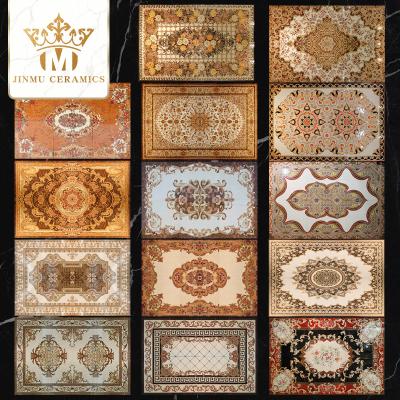 China Luxury Polished Europe Style Hotel Design Flooring Living Room Ceramic Carpet Tile Indoor Modern Fancy Brick for sale