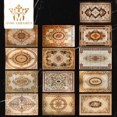 China Europe 1200X1800MM Luxury Glazed High End Luxury Glazed Ceramic Jigsaw Tile Carpet Tiles For Home Decor for sale