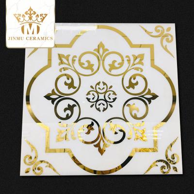 China Europe luxury white gold tiles reflect cycle ceramic tiles finish decorative infinite wall floor600X600mm for sale