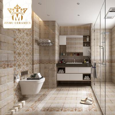 China Bright polished pearl tiles Europe JM 330X330 gold plated craft powder kitchen bathroom crystal wall luxury floor ceramic tiles for sale