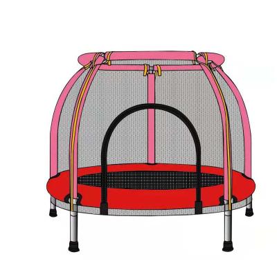 China With Protective Net New Design Indoor Fitness Kids Safety Around Jumping Bed Mini Child Trampoline On Sale for sale