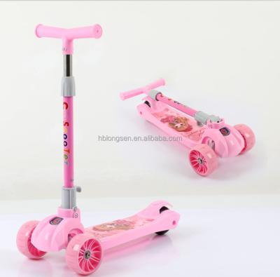 China 2022 Cheap Customized Plastic 3 Wheel Folding Scooter Children Kick Toddler Foot Scooters For Baby Kid Christmas Gift for sale