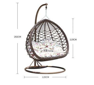 China Contemporary All Handmade Rattan Egg Chair Wicker Egg Swing Chair Indoor Outdoor for sale